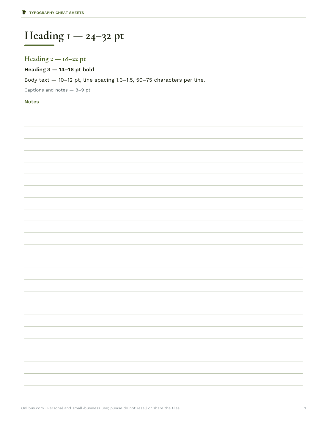 Preview of the first page of Hierarchy template (DOCX/PDF)